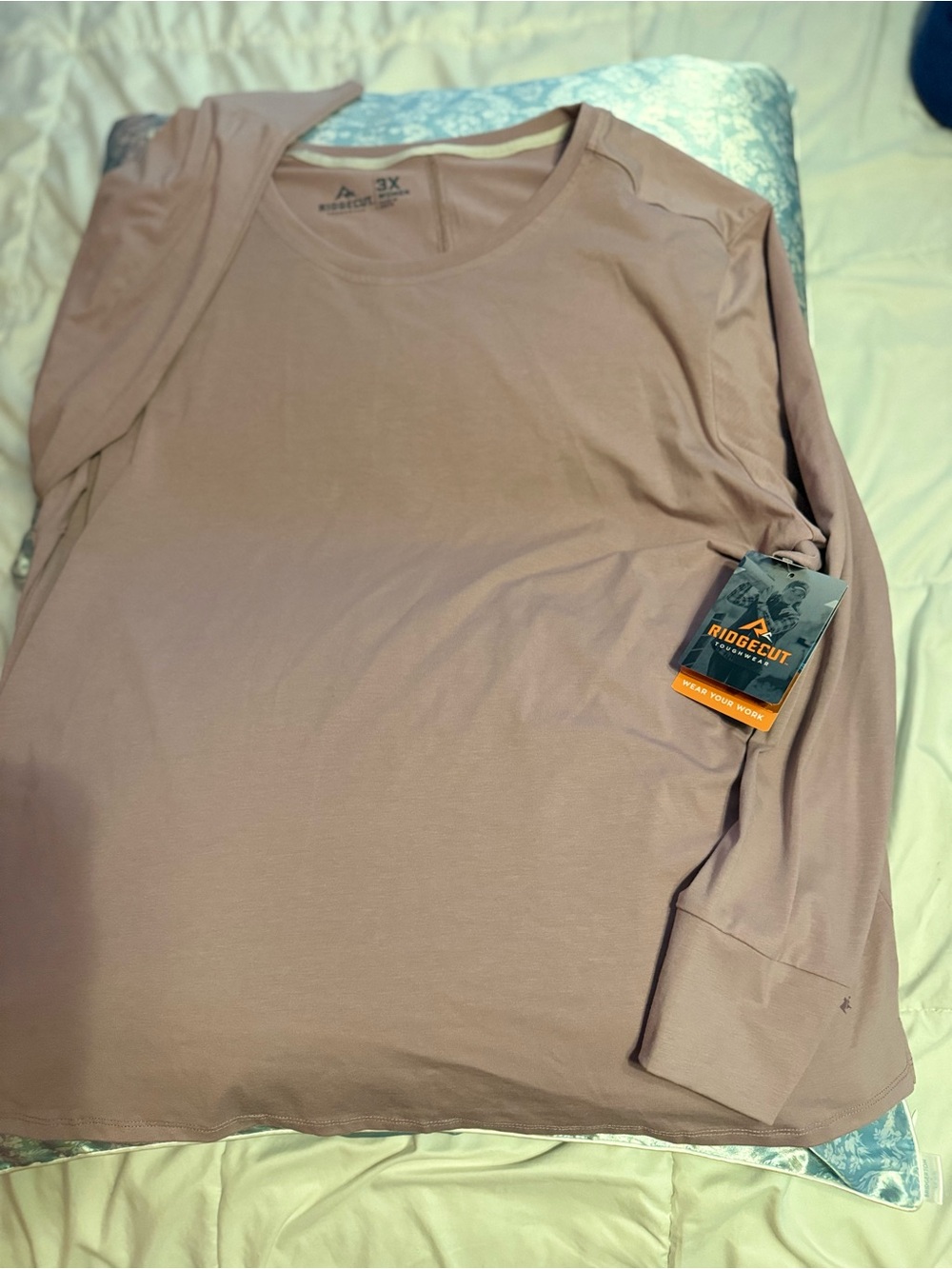Women’s Long Sleeve Crew Neck Shirt - Dusty Mauve